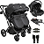 Carrinho Kiddo Gemeos Bebe Conforto Colinho Base ISOFIX Vox Preto - Imagem 1