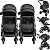Carrinho Kiddo Gemeos Bebe Conforto Colinho Base ISOFIX Vox Preto - Imagem 2