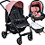Carrinho de Bebe Burigotto Ecco Bebe Conforto Preto Ninho CZ Rosa - Imagem 2