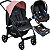 Carrinho de Bebe Bebe Conforto Preto Base Burigotto Ecco CZ Rosa - Imagem 1