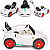 Carrinho de Passeio e Pedal 2 em 1 Calesita racer Turbo Branco - Imagem 3