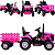 Trator Eletrico Zippy Toys JCB Fastrac 8330 Rosa 12V Caçamba Controle - Imagem 3