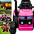 Trator Eletrico Zippy Toys JCB Fastrac 8330 Rosa 12V Caçamba Controle - Imagem 4