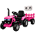 Trator Eletrico Zippy Toys JCB Fastrac 8330 Rosa 12V Caçamba Controle - Imagem 1