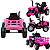 Trator Eletrico Zippy Toys JCB Fastrac 8330 Rosa 12V Caçamba Controle - Imagem 2