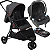 Carrinho de Bebe com Bebe Conforto Base Burigotto CR3 Gray Red - Imagem 1