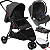 Carrinho Moises Bebe Conforto Base ISOFIX Burigotto CR3 22 Gray Red - Imagem 1