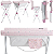 Banheira para Bebe Com Trocador Dobravel Kiddo Slim Plus Rosa - Imagem 3