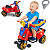 Carrinho Passeio e Pedal Maral Moto Triciclo Avespa Spider - Imagem 1