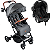 Carrinho de Bebe Galzerano Kira com Bebe Conforto Grafite - Imagem 1