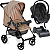 Carrinho de Bebe Bebe Cocoon Black Base Galzerano Romano G22 Toffee - Imagem 1