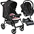 Carrinho de Bebe Bebe Cocoon Black Base Galzerano Romano G22 Preto Rosa - Imagem 1