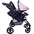 Carrinho de Bebe Bebe Cocoon Black Galzerano Romano G22 Preto Rosa - Imagem 3