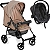 Carrinho de Bebe Bebe Cocoon Black Galzerano Romano G22 Toffee - Imagem 1