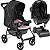 Carrinho de Bebe Bebe Conforto Base Galzerano Romano G22 Preto Rosa - Imagem 1
