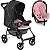 Carrinho de Bebe Bebe Conforto Rosa Galzerano Romano G22 Preto Rosa - Imagem 1