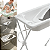 Banheira para Bebe Com Suporte Galzerano Acqua Trio Branca - Imagem 3