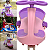 Carrinho de Rolimã Infantil Zippy Toys Gira Car 360 Rosa - Imagem 4