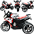 Moto Eletrica Infantil Shiny Toys Aprilia Racing 12V Vermelha - Imagem 3