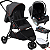 Carrinho Moises Bebe Conforto Preto Base ISOFIX Burigotto CR3 22 Gray Red - Imagem 1