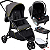 Carrinho Moises Bebe Conforto Preto Base ISOFIX Burigotto CR3 22 Neon - Imagem 1