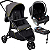 Carrinho com Bebe Conforto Preto Base ISOFIX Burigotto CR3 22 Gray Neon - Imagem 1