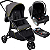 Carrinho de Bebe Bebe Conforto Preto Base Burigotto CR3 Gray Neon - Imagem 1