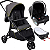 Carrinho de Bebe Moises Bebe Conforto Preto Burigotto CR3 22 Gray Neon - Imagem 1