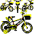 Bicicleta Infantil Biemme Aro 12 Com Rodinhas Explorbike Amarelo - Imagem 3