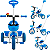 Triciclo de Passeio  Andador Biemme Little Trike Comfort Azul - Imagem 2