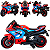 Moto Eletrica Infantil Biemme Turbo Sport Duo 12V Vermelha - Imagem 3