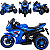 Moto Eletrica Infantil Biemme Sport Trike 12V Azul - Imagem 3