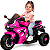 Moto Eletrica Infantil Biemme Sport Trike 12V Rosa - Imagem 1