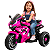 Moto Eletrica Infantil Biemme Turbo Sport Trike 12V Rosa - Imagem 1