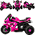 Moto Eletrica Infantil Biemme Turbo Sport Trike 12V Rosa - Imagem 3