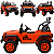 Quadriciclo Eletrico Bandeirante 2 Lugares Laranja 12V Controle - Imagem 3