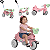 Triciclo Bandeirante Passeio e Pedal Velobaby Joy Rosa - Imagem 3