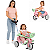 Triciclo Bandeirante Passeio e Pedal Velobaby Joy Rosa - Imagem 1