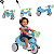 Triciclo Bandeirante Passeio e Pedal Velobaby Joy Azul - Imagem 3