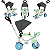Triciclo  Bandeirante Passeio e Pedal Velobaby Joy Com Capota Prata - Imagem 3