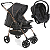 Carrinho Bebe Galzerano Milano III Preto Cobre Bebe Conforto Preto - Imagem 1