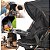 Carrinho com Bebe Cocoon Preto Base Galzerano Milano Preto Cobre - Imagem 2