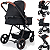 Carrinho de Bebe Moises Bebe Cocoon Preto Base Galzerano Ivy Black - Imagem 2