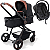 Carrinho de Bebe Moises com Bebe Cocoon Preto Galzerano Ivy Black - Imagem 1