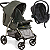 Carrinho com Bebe Conforto Cocoon Preto Galzerano San Remo G22 Oliva - Imagem 1