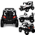 Carro Eletrico Zippy Toys Jeep Wrangler Rubicon 12V CR Branco - Imagem 2