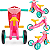 Triciclo 2 em 1 Calesita Sem Pedal Equilibrio Balanza Bike Candy - Imagem 2