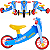 Triciclo 2 em 1 Calesita Sem Pedal Equilibrio Balanza Bike Azul - Imagem 3