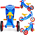 Triciclo 2 em 1 Calesita Sem Pedal Equilibrio Balanza Bike Azul - Imagem 2