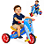 Triciclo 2 em 1 Calesita Sem Pedal Equilibrio Balanza Bike Azul - Imagem 1
